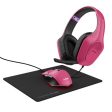 Bundle Gaming  3 em 1 Trust Tridox GXT790P - Auscultadores + Rato Gaming + Tapete de Rato - Rosa Cheap