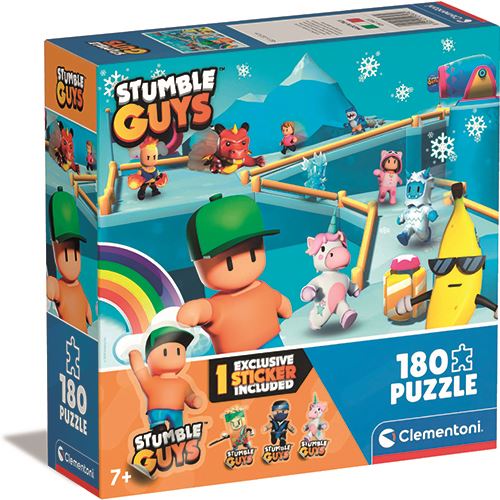 Puzzle Stumble Guys com Sticker | Imagem 1 - 180 Peças - Clementoni For Sale