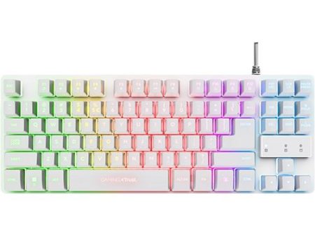 Teclado Gaming com Fios Trust Thado GXT833W- TKL - Branco For Cheap