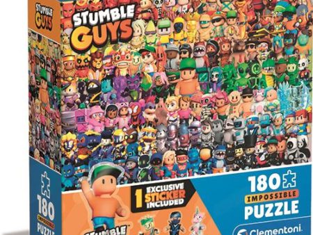 Puzzle Impossible Stumble Guys com Sticker - 180 Peças - Clementoni Supply