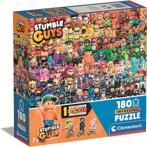 Puzzle Impossible Stumble Guys com Sticker - 180 Peças - Clementoni Supply