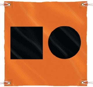 Sea Choice - 3  x 3  Orange Distress Signal SOS Flag - 78341 Supply