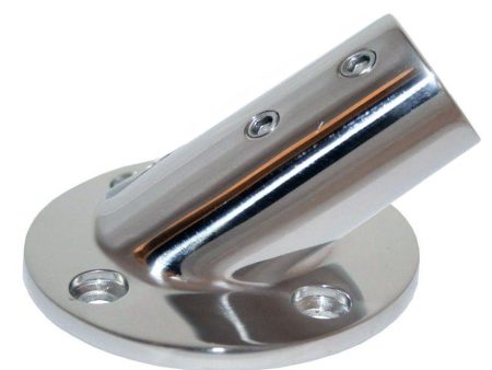 Whitecap 1  O.D. 30 Degree Round Base SS Rail Fitting - 6177C For Cheap