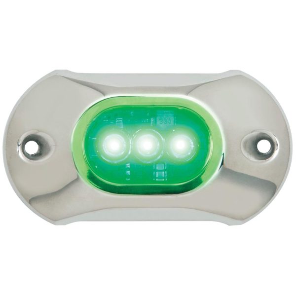 Attwood Light Armor Underwater LED Light - 3 LEDs  - Green - 65UW03G-7 Online Hot Sale