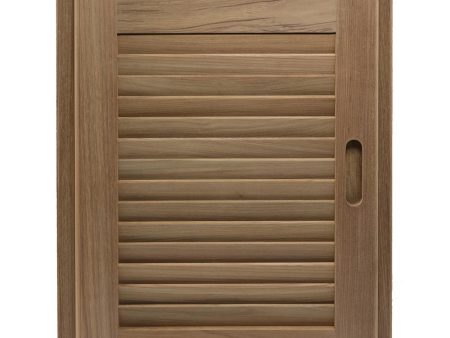 Whitecap Teak Louvered Door & Frame - Right Hand - 15  x 20  - 60724 Cheap