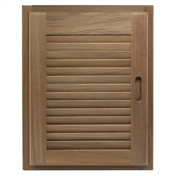 Whitecap Teak Louvered Door & Frame - Right Hand - 15  x 20  - 60724 Cheap