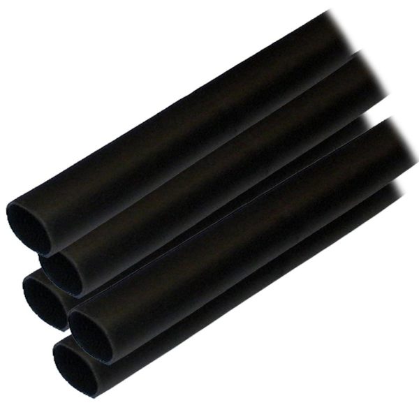 Ancor Adhesive Lined Heat Shrink Tubing (ALT) - 1 2  x 12  - 5-Pack - Black - 305124 Online now