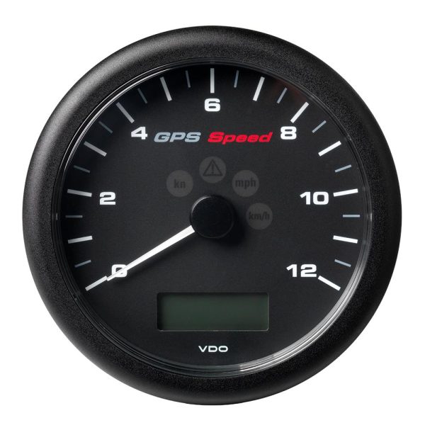 Veratron 4-1 4  (110MM) ViewLine GPS Speedometer 0-12 KNOTS KMH MPH - 8 to 16V Black Dial & Bezel - A2C59501987 For Cheap