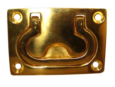 Whitecap Flush Pull Ring - Polished Brass - 3  x 2  - S-3364BC For Cheap