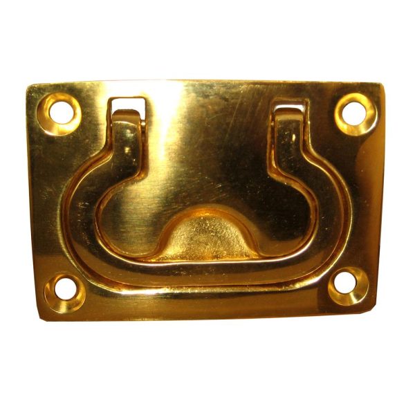 Whitecap Flush Pull Ring - Polished Brass - 3  x 2  - S-3364BC For Cheap