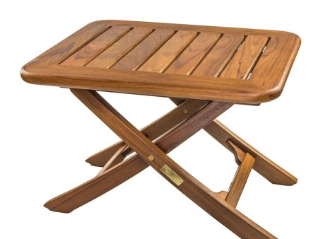 Whitecap Teak Small Adjustable Slat Top Table - 60028 For Discount