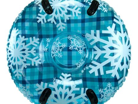 Aqua Leisure 43  Pipeline Sno Clear Top Racer Sno-Tube - Cool Blue Plaid - PST13365S2 on Sale