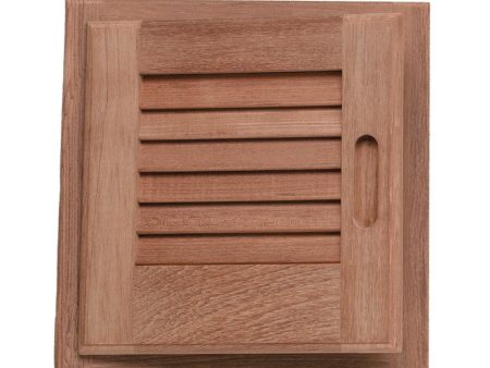 Whitecap Teak Louvered Door & Frame - Left Hand - 12  x 12  - 60721 Online Hot Sale