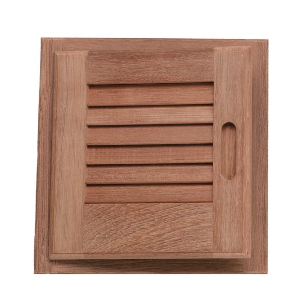 Whitecap Teak Louvered Door & Frame - Left Hand - 12  x 12  - 60721 Online Hot Sale