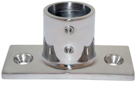 Whitecap 7 8  O.D. 90 2-Hole Rectangle Base SS Rail Fitting - 6194 Fashion