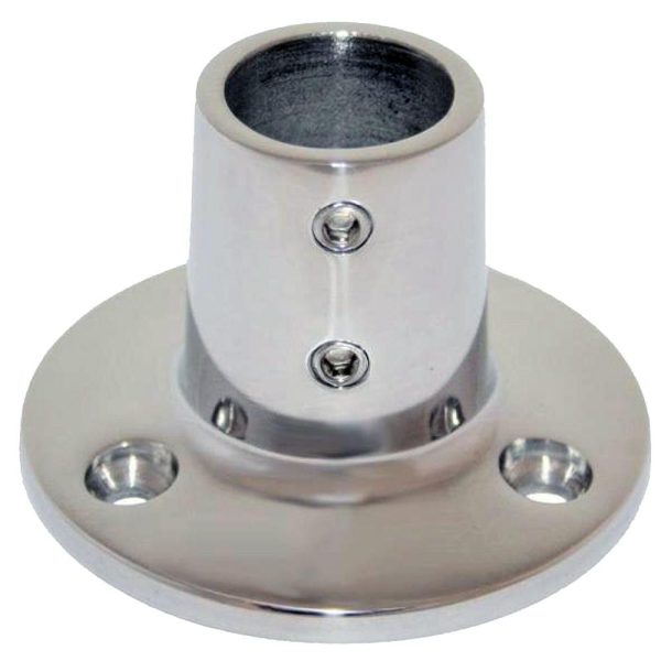 Whitecap 7 8  O.D. 90 Round Base SS Rail Fitting - 6039C Online Sale