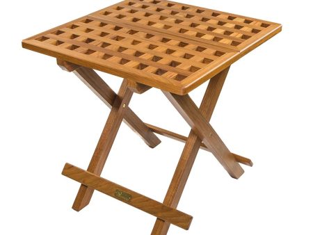 Whitecap Teak Grate Top Fold-Away Table - 60030 For Discount