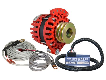 Balmar Alternator 1-2  Single Foot Dual V Pulley Regulator  Temp Sensor - 170A Kit - 12V - XT-SF-170-DV-KIT Online Sale