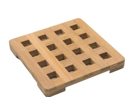 Whitecap Teak Small Square Trivet - 6  - 62420 Online Sale