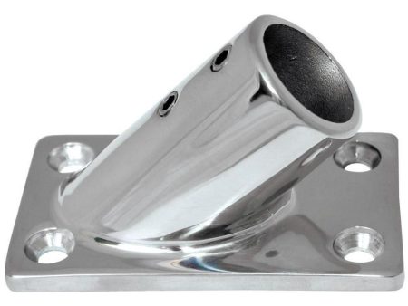 Whitecap 1  O.D. 45 Degree Rectangle Base SS Rail Fitting - 6115C Online