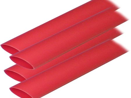 Ancor Adhesive Lined Heat Shrink Tubing (ALT) - 3 4  x 12  - 4-Pack - Red - 306624 For Cheap