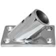 Whitecap 7 8  O.D. 45 Rectangle Base SS Rail Fitting - 6015C For Cheap