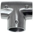 Whitecap 1  O.D. 90 Degree SS Tee Rail Fitting - 6143C Hot on Sale