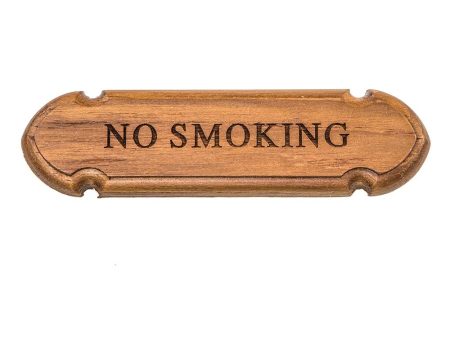 Whitecap Teak  No Smoking  Name Plate - 62672 Online Sale