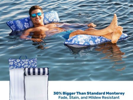 Aqua Leisure 4-In-1 Monterey Hammock Supreme XL 53  x 31.5  - Hibiscus Pineapple Royal Blue - APL18904S2 Discount