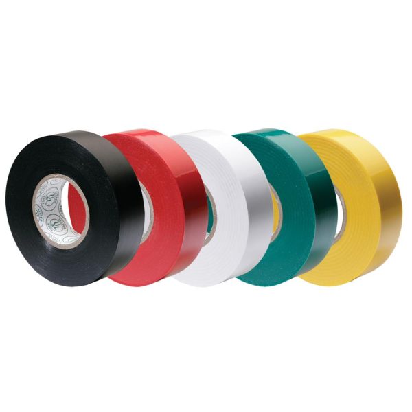 Ancor Premium Assorted Electrical Tape - 1 2  x 20  - Black   Red   White   Green   Yellow - 339066 For Sale