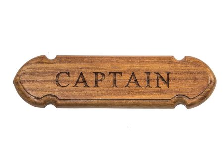 Whitecap Teak  CAPTAIN  Name Plate - 62670 Online