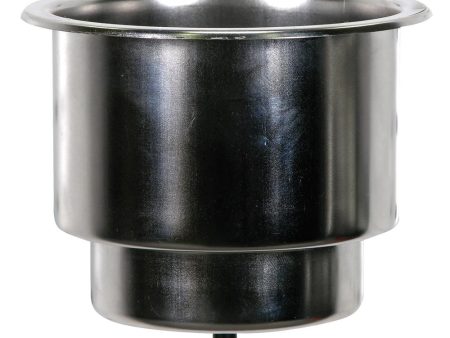 Whitecap Flush Cupholder w Drain - 302 Stainless Steel - S-3511C For Sale