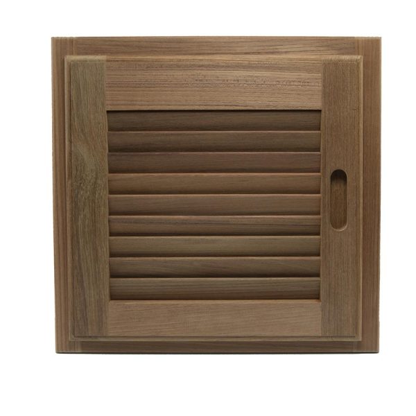 Whitecap Teak Louvered Door & Frame - Right Hand - 15  x 15  - 60722 Cheap