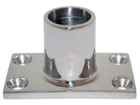 Whitecap 7 8  O.D. 90 Rectangle Base SS Rail Fitting - 6041C Online Sale