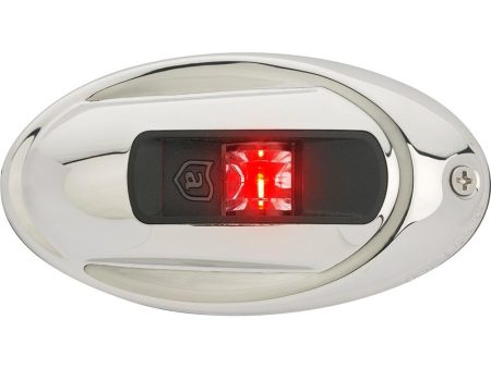 Attwood LightArmor Vertical Surface Mount Navigation Light - Oval - Port (red) - Stainless Steel - 2NM - NV4012SSR-7 For Sale