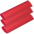 Ancor Adhesive Lined Heat Shrink Tubing (ALT) - 1  x 12  - 3-Pack - Red - 307624 For Discount