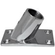 Whitecap 1  O.D. 60 Degree Rectangle Base SS Rail Fitting - 6142C Sale