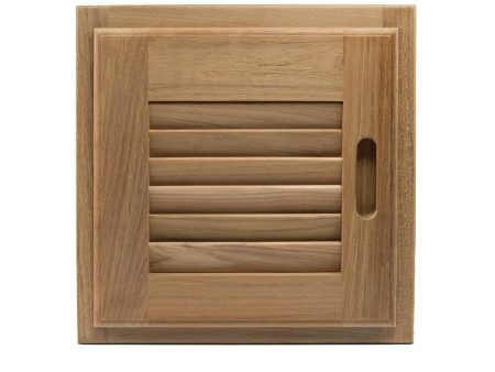 Whitecap Teak Louvered Door & Frame - Right Hand - 12  x 12  - 60720 Hot on Sale