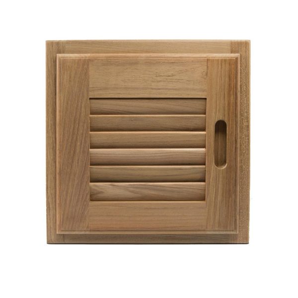 Whitecap Teak Louvered Door & Frame - Right Hand - 12  x 12  - 60720 Hot on Sale